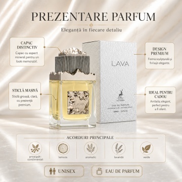 Parfum Arăbesc Lava Maison Alhambra 100 ml, Apă de Parfum Unisex, Damă și Bărbat, Aromă Oriental Ambrată cu Citrice, Condimente, Piper Roz, Rășini, Flori Albe, Tămâie, Ambră, Lemn de Santal și Mosc - Img 3