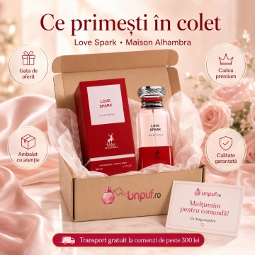 Parfum Arăbesc Love Spark Maison Alhambra EDP 80 ml Unisex, Inspirat Cherry Buzz / Electric Cherry Tom Ford, Aromă Oriental Florală cu Cireașă, Ghimbir, Iasomie Sambac, Mosc și Piper Roz - Img 4