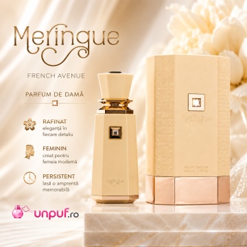 Parfum Arăbesc Meringue French Avenue EDP 100 ml Damă, Inspirat Crème De Cuir, Aromă Gourmand Vanilată Aerată cu Zahăr Pudră, Lămâie, Vanilie, Bezea, Frișcă, Flori Albe, Caramel, Lemn de Santal și Mosc - Img 4