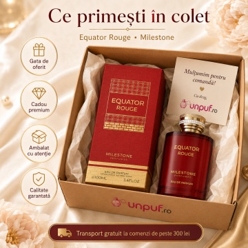 Parfum Arăbesc Milestone Equator Rouge EDP 100 ml Unisex, Inspirat So Scandal!, Aromă Oriental Ambrată cu Citrice, Iasomie, Șofran, Cedru, Ambră, Note Dulci, Ambroxan, Mosc și Rășini - Img 4