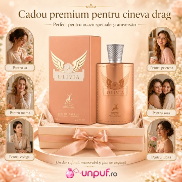 Parfum Arăbesc Olivia Maison Alhambra EDP 80 ml Damă, Inspirat Olympea Paco Rabanne, Aromă Oriental Florală cu Ghimbir, Iasomie, Mandarină, Sare, Vanilie, Ambră Gri, Cașmiran și Lemn de Santal - Img 7