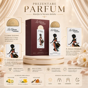 Parfum Arăbesc Original Unisex La African Drummer Lattafa Pride 100 ml, Apă de Parfum, Inspirat de The Only One, Aromă Oriental Aromatică cu Bergamotă, Nucă de Cocos, Iasomie, Floare de Portocal, Ylang Ylang, Ambroxan, Mosc și Vanilie - Img 3
