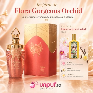 Parfum Arăbesc Papillon Des Vents Paris Corner 100 ml, Apă de Parfum Unisex, Damă, Bărbat, Aromă Floral Fructată, Inspirat Flora Gorgeous Orchid - Img 8