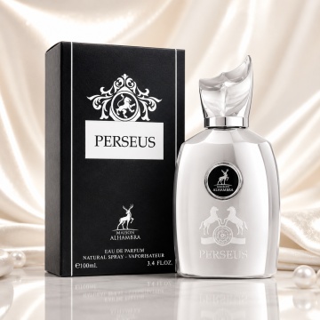 Parfum Arăbesc Perseus Maison Alhambra EDP 100 ml Bărbat, Inspirat Pegasus Parfums de Marly, Aromă Oriental Fougère cu Bergamotă, Chimion, Heliotrop, Migdale Amare, Iasomie, Lavandă, Lemn de Santal și Vanilie