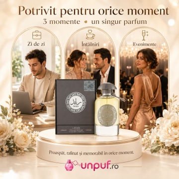 Parfum Arăbesc Ra'Ed Lattafa EDP 100 ml Bărbat, Inspirat K by Dolce & Gabbana, Aromă Chypre cu Lămâie, Mandarină, Note Condimentate, Șofran, Scorțișoară, Cuișoare, Ambră, Pielărie, Vanilie și Mosc - Img 6