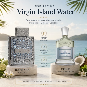 Parfum Arăbesc Rayhaan Aquatica EDP 100 ml pentru Bărbați, Aromă Fresh Exotică, Citrice, Cocos, Bergamotă, Rom și Mosc - Img 4