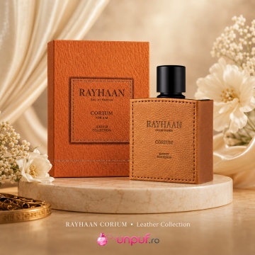 Parfum Arăbesc Rayhaan Corium pentru Bărbați 100 ml, Vanilat Pielos Balsamic, Leather Collection