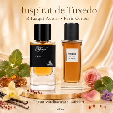 Parfum Arăbesc Rifaaqat Adorn Paris Corner 85 ml, Apă de Parfum Bărbați, Aromă Chypre Lemnoasă, Ambrată și Elegantă, Inspirat Tuxedo Yves Saint Laurent - Img 8