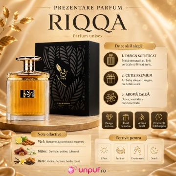 Parfum Arăbesc Riqqa Ard Al Zaafaran 100 ml, Apă de Parfum Unisex Damă și Bărbat, Aromă Dulce, Vanilată și Condimentată Inspirată de Angels’ Share - Img 3