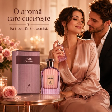 Parfum Arăbesc Rose Origami Maison Alhambra EDP 100 ml Damă, Inspirat Cafe Rose Tom Ford, Aromă Oriental Florală cu Trandafir Turcesc, Cafea, Trandafir Bulgăresc, Paciuli, Cardamom, Coriandru, Ylang Ylang, Lemn de Santal și Olibanum - Img 5