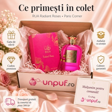 Parfum Arăbesc Rua Radiant Roses Paris Corner 100 ml, Apă de Parfum Damă, Aromă Florală de Trandafir, Inspirat Madame Rose - Img 4