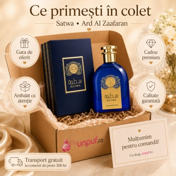 Parfum Arăbesc Satwa Ard Al Zaafaran 100 ml, Apă de Parfum Unisex, Damă, Bărbat, Aromă Oriental Ambrată, Lemnoasă și Elegantă, Inspirat A Date With Oud - Img 4