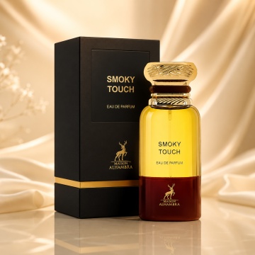 Parfum Arăbesc Smoky Touch Maison Alhambra 80 ml, Apă de Parfum Unisex, Damă și Bărbat, Inspirat Tuscan Leather, Aromă Lemnos Fumurie cu Bergamotă, Fum, Piper, Condimente, Lemn Ars, Tămâie, Tutun, Ambră, Mosc și Piele
