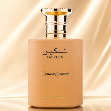 Parfum Arăbesc Taskeen Caramel Cascade Paris Corner 100 ml, Apă de Parfum Unisex, Damă și Bărbat, Aromă Floral Fructat Gurmandă, Inspirat Bianco Latte - Img 2