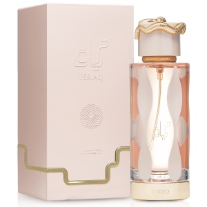 Parfum Arăbesc Teriaq Lattafa EDP 100 ml Unisex, Inspirat La Belle Jean Paul Gaultier, Aromă Floral Lemnos Moscată cu Caisă, Caramel, Migdală Amară, Piper, Miere, Flori Albe, Rubarbă, Trandafir, Vanilie, Piele, Labdanum, Mosc și Vetiver - Img 11