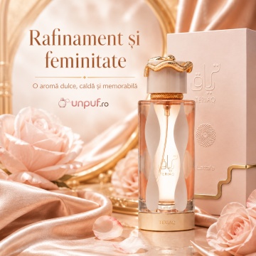 Parfum Arăbesc Teriaq Lattafa EDP 100 ml Unisex, Inspirat La Belle Jean Paul Gaultier, Aromă Floral Lemnos Moscată cu Caisă, Caramel, Migdală Amară, Piper, Miere, Flori Albe, Rubarbă, Trandafir, Vanilie, Piele, Labdanum, Mosc și Vetiver - Img 5