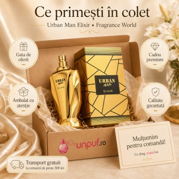 Parfum Arăbesc Urban Man Elixir Fragrance World 90 ml, Apă de Parfum Bărbat, Aromă Aromatic Condimentată Intensă cu Grapefruit, Cardamom, Scorțișoară, Lemn Dulce, Lavandă, Nucșoară, Patchouli, Ambră, Lemn de Santal și Mosc - Img 4