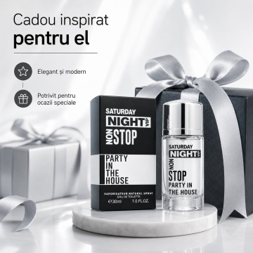 Parfum Bărbat V.V. Love Saturday Night Non Stop Eau de Parfum 30 ml, Inspirat din 212 VIP Men Carolina Herrera, Aromă Fresh, Aromatică și Lemnoasă - Img 7