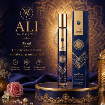 Parfum Damă Arăbesc Ali 35 ml V.V. Love, Apă de Toaletă, Inspirat de Bade'e Al Oud Amethyst Lattafa, Aromă Floral Orientală cu Piper Roz, Bergamotă, Trandafir, Iasomie, Oud, Ambră și Vanilie - Img 7