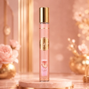 Parfum Damă Arăbesc Haya 35 ml V.V. Love, Apă de Parfum, Inspirat de Haya Lattafa, Aromă Feminină cu Căpșuni, Șampanie, Mandarină, Portocală Sângerie, Trandafir, Iasomie, Orhidee Vanilată, Ambră și Lemn de Santal - Img 2
