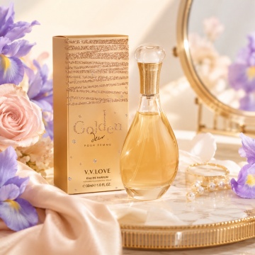 Parfum Damă V.V. Love Golden Eau de Parfum 30 ml, Inspirat din J’Adore Voile de Parfum Dior, Aromă Florală, Pudrată și Elegantă - Img 2