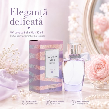 Parfum Damă V.V. Love La Bella Vida Violet Eau de Parfum 30 ml, Inspirat din La Vie Est Belle Lancôme, Aromă Dulce, Florală și Elegantă - Img 2