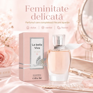 Parfum Damă V.V. Love La Bella Viva Eau de Parfum 30 ml, Inspirat din La Vie Est Belle Lancôme, Aromă Dulce, Florală și Elegantă - Img 7