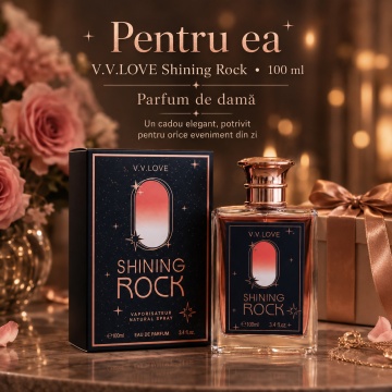 Parfum Damă V.V. Love Shining Rock, Apă de Parfum 100 ml – Elegant, Intens, Inspirat din Yves Saint Laurent Black Opium - Img 2