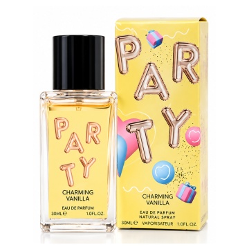 Parfum Dama VV Love Party Charming Vanilla, Eau de Parfum EDP, 30 ml, Persistent, Dulce Vanilat, Floral-Gurmand, cu Mosc, pentru Zi si Seara