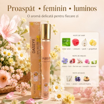 Parfum Dassyii Eau So Fresh 35 ml, Apă de Parfum Damă, Aromă Floral Fructată Fresh și Luminoasă, Format Compact, Note Verzi, Zmeură, Pară, Grapefruit, Violetă, Lici, Flori de Măr, Trandafir, Iasomie, Mosc și Cedru - Img 2