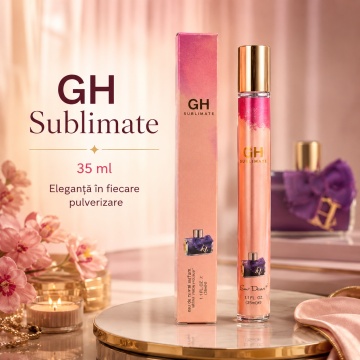 Parfum GH Sublimate 35 ml, Apă de Parfum Damă, Aromă Florală Seducătoare și Elegantă, Format Compact, Note de Floarea Pasiunii, Bergamot, Orhidee, Trandafir, Paciuli, Pielărie, Ambră și Mușchi - Img 8