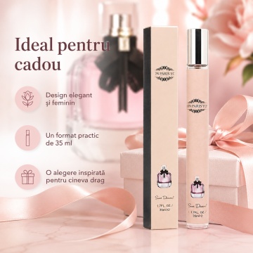 Parfum Mon Paris You 35 ml, Apă de Parfum Damă, Aromă Fructat Florală, Format Compact, Note de Căpșuni, Zmeură, Pară, Bergamotă, Bujor, Iasomie, Floare de Portocal, Patchouli, Mosc și Cedru - Img 6