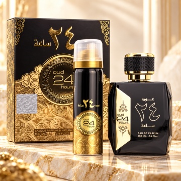 Parfum Oud 24 Hours Ard Al Zaafaran 100 ml, Apa De Parfum + 50 ml Deodorant Spray, Unisex
