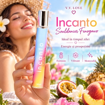 Parfum pentru femei Si V.V. Love, Apa de Parfum, 35 ml, aroma fructata lemnoasa, coacaze negre, frezie, mandarina, bergamota, trandafir de mai, neroli, vanilie, paciuli si ambroxan - Img 5