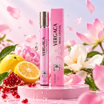 Parfum pentru femei Vergaca Brief Crystal V.V. Love, Apa de Parfum, 35 ml, aroma florala proaspata citrica, yuzu, rodie, gheata, bujor, lotus, magnolie, mosc, lemn de mahon si ambra - Img 5