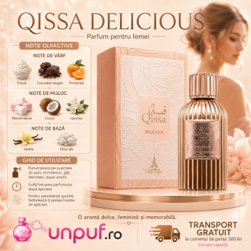 Parfum Qissa Delicious Paris Corner 100 ml, Apa De Parfum, Femei - Img 9