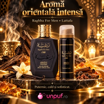 Parfum Raghba For Man Lattafa 100 ml, Apă De Parfum + 50 ml Deodorant Spray, Bărbat - Img 8