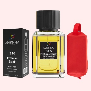 Set Apă de Parfum Lorinna Paris Parfum Profumo Black de Bărbat 50 ml si Gentuță Parfumuri