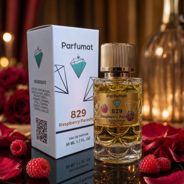 Set Apa de parfum Parfumat 829 Raspberry Paradise. Unisex, 50 ml si Gentuta cosmetice - Img 6