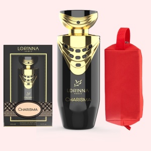 Set Extract de Parfum Lorinna Paris Parfum, De Luxe Collection, Charisma, 100 ml, Unisex Damă Bărbat si Gentuță Parfumuri