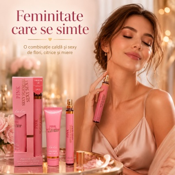 Set Parfum și Cremă de Mâini Pink Sexy Scandal Lea Luis 2x35 ml, Damă, Aromă Floral Citrică cu Miere, Note de Portocală Roșie, Mandarină, Iasomie, Gardenie, Caramel și Patchouli - Img 9