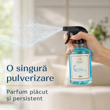 Spray Odorizant Loris Pafum Aqua, 500 ml, pentru Cameră, Hol, Baie și Auto, Aromă Fresh Acvatică - Img 7