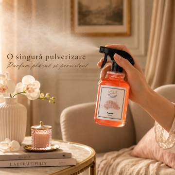 Spray Odorizant Loris Pafum Powder, 500 ml, pentru Cameră, Hol, Baie și Auto, Aromă Pudrată - Img 7