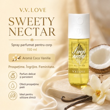 Spray Parfumat pentru Corp V.V. Love Sweet Nectar, 150 ml, Damă, Aromă Dulce și Fresh - Img 2