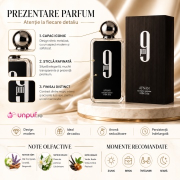Afnan 9 Pm Pour Homme – Parfum EDP 100 ml, bărbați - Img 3