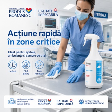 Dezinfectant rapid suprafețe și instrumentar Klintensiv Professional Klinosept, alcool 85%, spectru larg, pentru spitale, clinici mari, instituții și reumplere recipiente, aviz biocid, canistră 5 L, 4x Stickere - Img 5