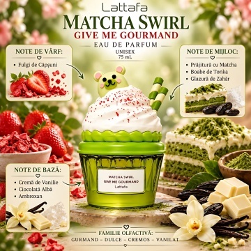 Lattafa Give Me Gourmand Matcha Swirl EDP 75 ml, Parfum damă - Img 2
