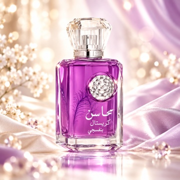 Lattafa Set Mahasin Crystal Violet : + Deodorant Spray – 100 ml + 50 ml, unisex - Img 2