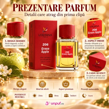 Lorinna Paris Green – Apă de parfum 50 ml, damă - Img 3