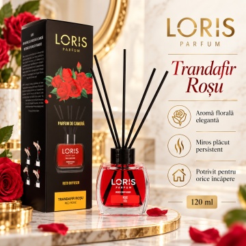 Loris Parfum Trandafir Roșu 120 ml – Odorizant de Cameră cu Bețișoare Parfumate - Img 2
